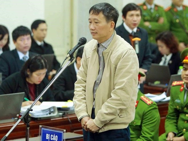 Ông Trịnh Xuân Thanh ra tòa ở vụ án thứ 2 với cáo buộc tham ô tài sản. Ảnh: TTXVN