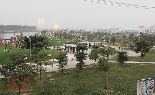 Sân tập golf xây trên đất quy hoạch công viên Hoàng Hoa Thám ở Bắc Giang. Ảnh: Đầu tư