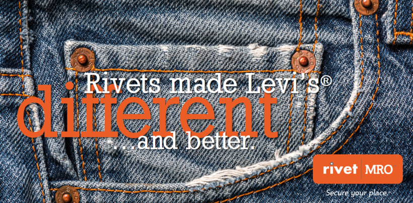 Đinh tán trên túi quần Jean có nguồn gốc từ bộ đồ lao động của những người thợ mỏ. Nguồn: Rivert MRO