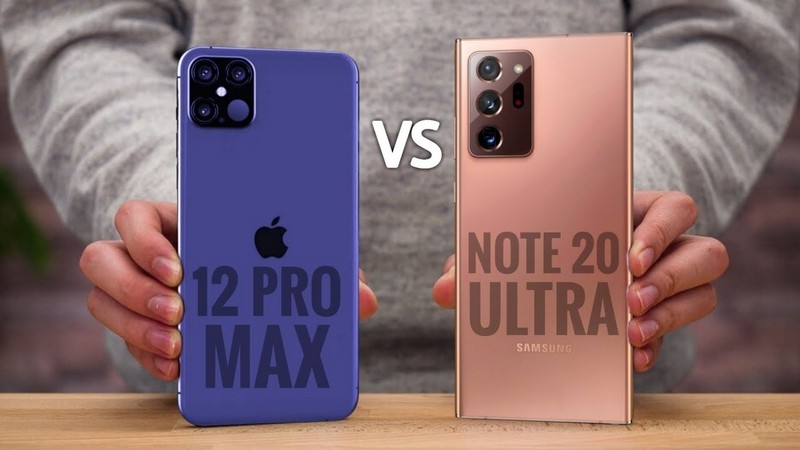iPhone 12 Pro Max vs Samsung Galaxy Note 20 Ultra (Ảnh: Youtube)