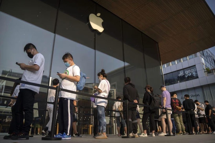 Thị phần điện thoại thông minh của Apple đạt mức cao kỷ lục ở Trung Quốc (Ảnh: SCMP)