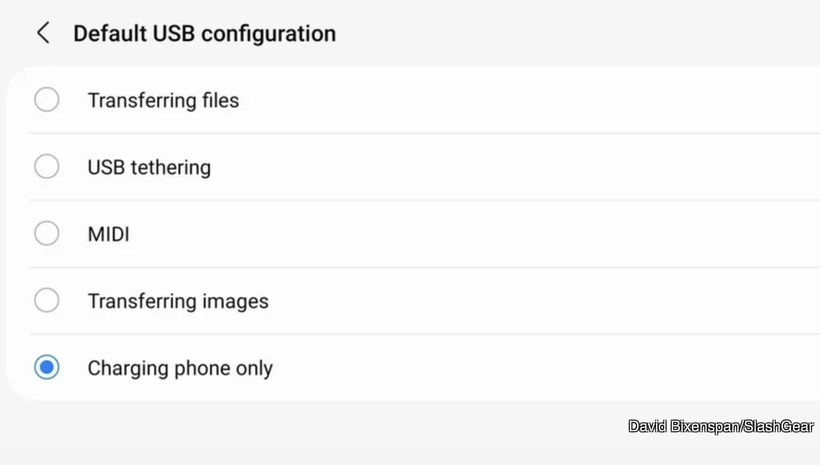 Chuyển điện thoại của bạn sang chế độ Truyền tệp hoặc MTP (Ảnh: Slash Gear) Android 2.png