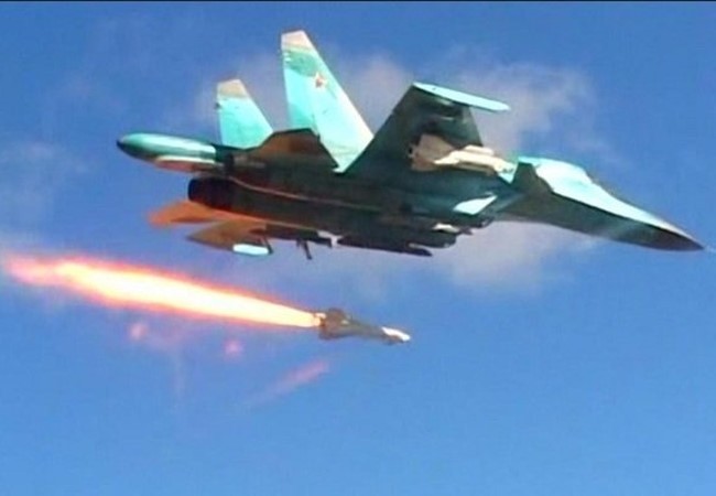 Máy bay Su-34 Nga sử dụng tên lửa không đối đất tiêu diệt mục tiêu khủng bố