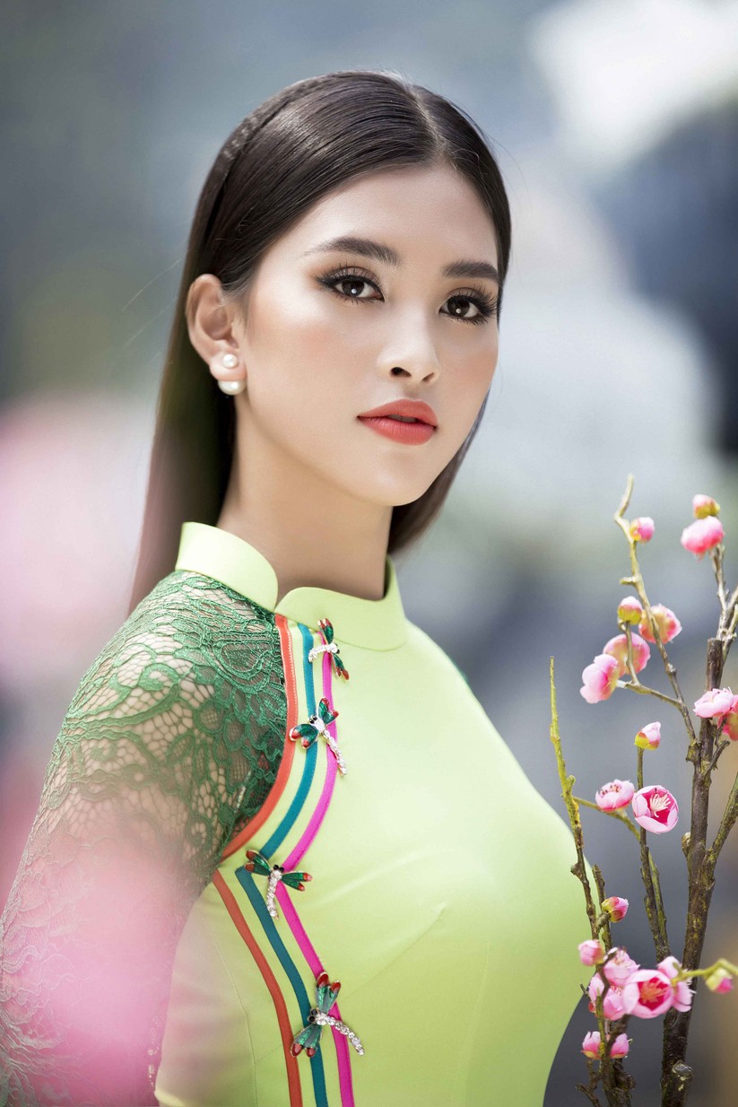 Hoa hậu Tiểu Vy khoe sắc xuân trong áo dài Ngô Nhật Huy ảnh 15